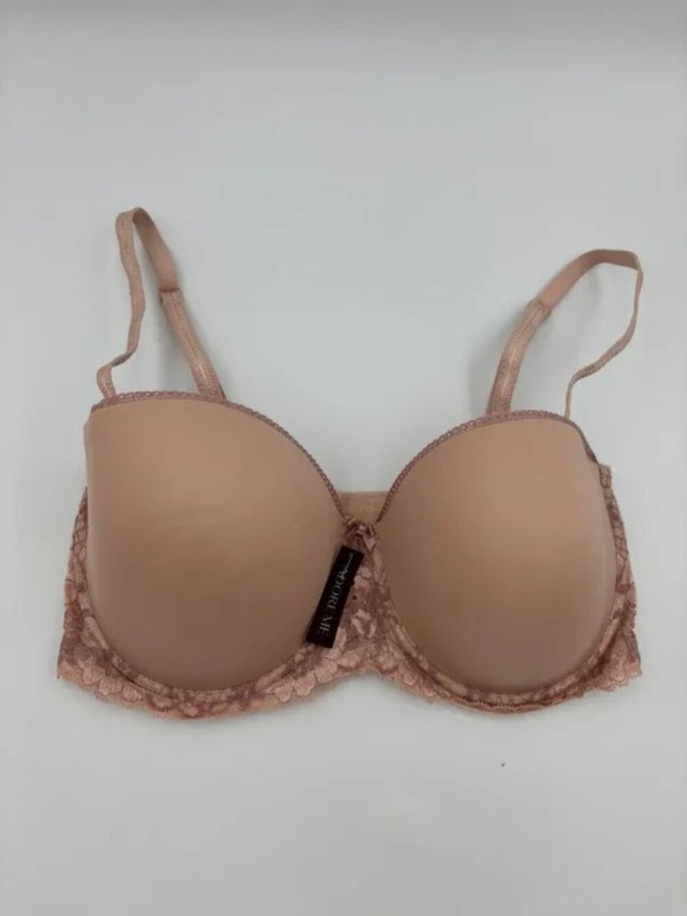 Adore Me 36DDD Kendil Push Up Bra Nude Beige Strapless Removeable straps